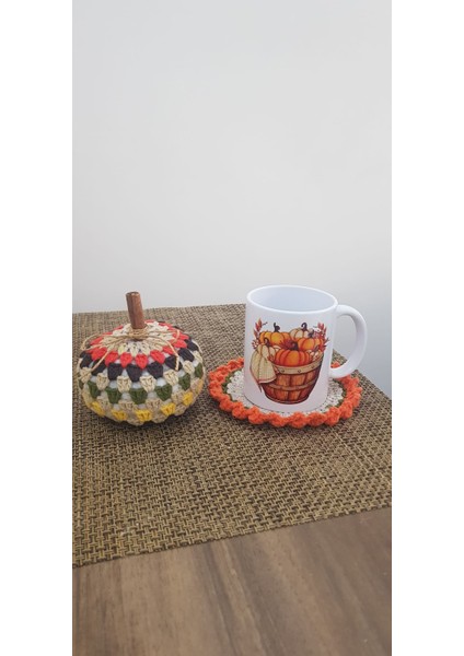 Kupa Bardak Altlığı Aksesuar Kabak Set 4