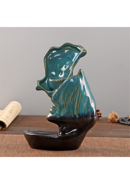 Sanatsal Çift Figürlü Geri Akış Tütsülük – Seramik Şelale Buhurdanlık fırsatları