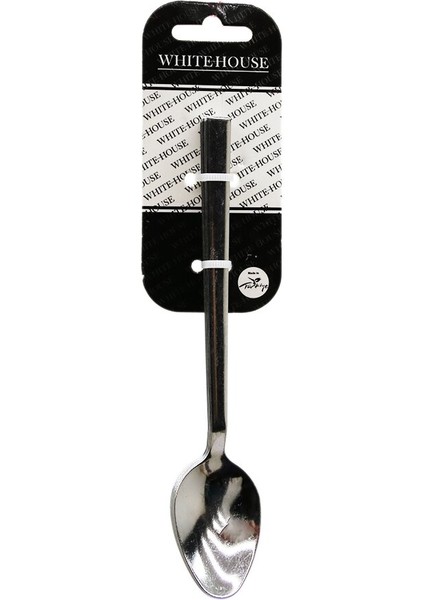 6 Parça Eko Çubuk Sade Metal Tatlı Kaşık 2mm (5358)