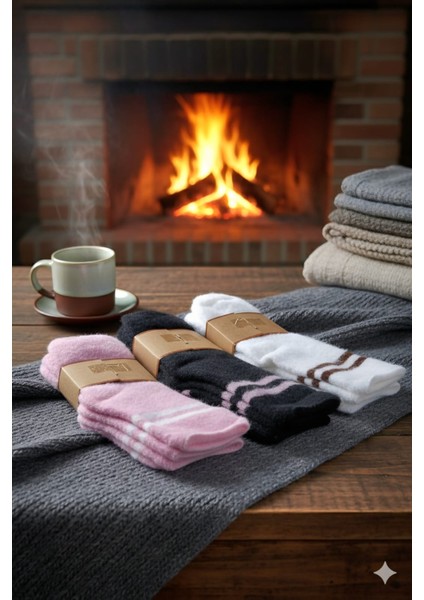 ; Kadın Pamuk Çorap; 36-40 Numara; Asorti 6'lı Paket