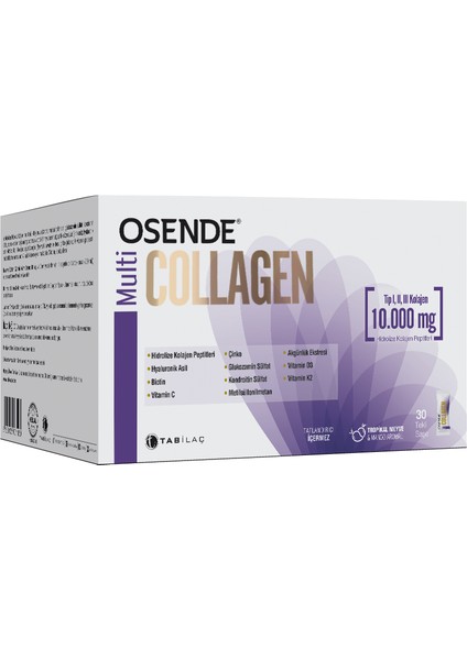 Multi Collagen 10.000 Mg 30 Saşe - Dezenfektan Hediyeli (%72 Alkol)