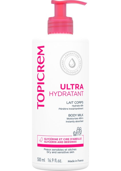 Ultra Moisturizing Body Milk-Nemlendirici Vücut Losyonu 500ml - Dezenfektan Hediyeli (%72 Alkol)