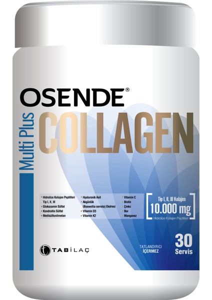 Multi Plus Collagen Powder 10.000 Mg 30 Servis - Dezenfektan Hediyeli (%72 Alkol)