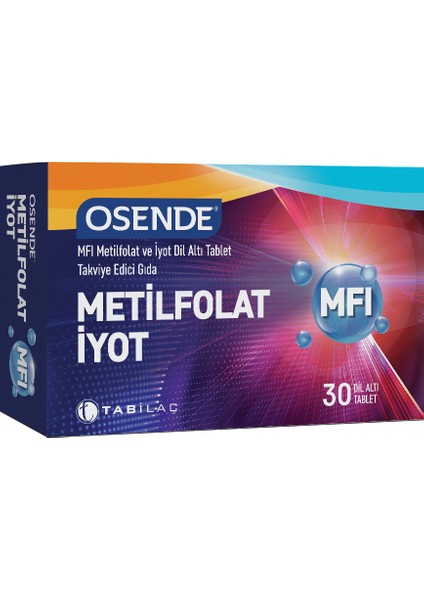 Mfi Metilfolat Iyot Içeren 30 Dil Altı Tablet - Dezenfektan Hediyeli (%72 Alkol)
