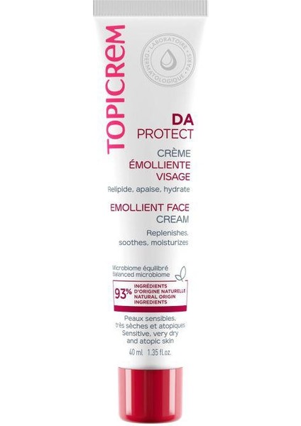 Da Emollient Face Cream - Nemlendirici Yüz Kremi 40ml - Dezenfektan Hediyeli (%72 Alkol)