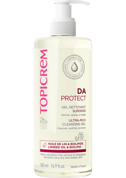 Da Ultra Rich Cleansing Gel - Kuru ve Atopik Ciltler - Jel 500ml - Dezenfektan Hediyeli (%72 Alkol)
