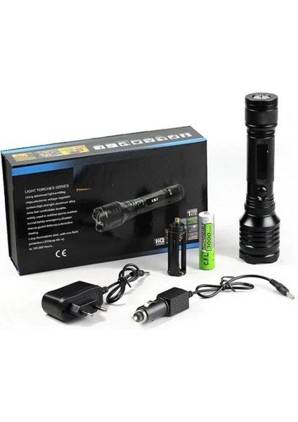 Alüminyum Şarjlı Zoom'lu El Feneri F6055 modelleri