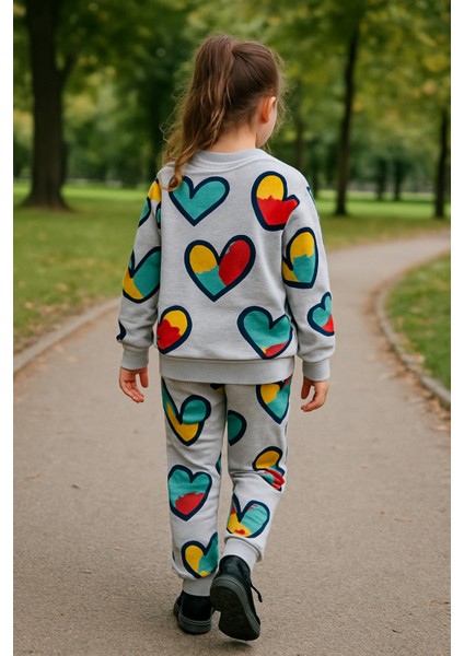Kız Çocuk Kalp Desenli Pijama Takımı 6-10 Yaş fiyatları