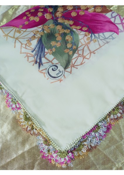 ve Reyhan El Emeği Iğne Oyası Yazma , Fular ,yemeni, Mevlit Örtüsü ,hediyelik 4 Kenarı Oyalı