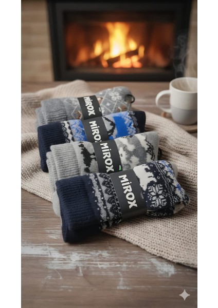 ; Yün Kadın Çorabı; 36-40 Numara; Kışlık; Asorti 4'lü Set modelleri