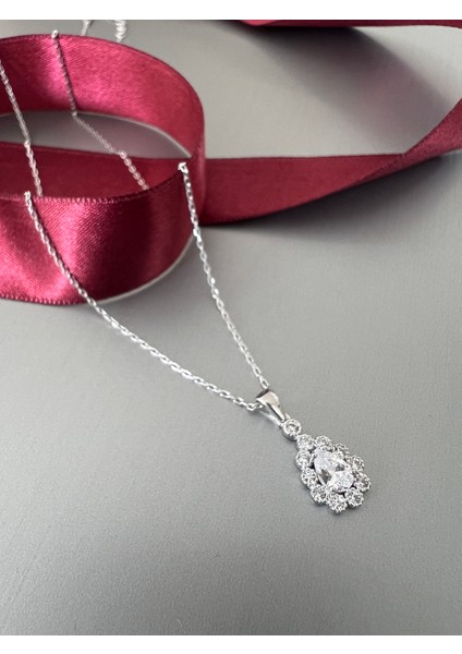 Zarif Gümüş Damla I Kolye- Zirkon Taşlı modelleri