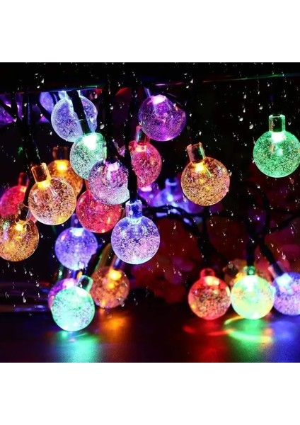 3 Metre 20 LED Kristal Top Rgb Işık; Pil ile kolay kullanım sağlar, Dinamik Renkli Dekoratif Aydınlatma. Parti, Etkinlik ve Mekan Süslemeleri Için Ideal.