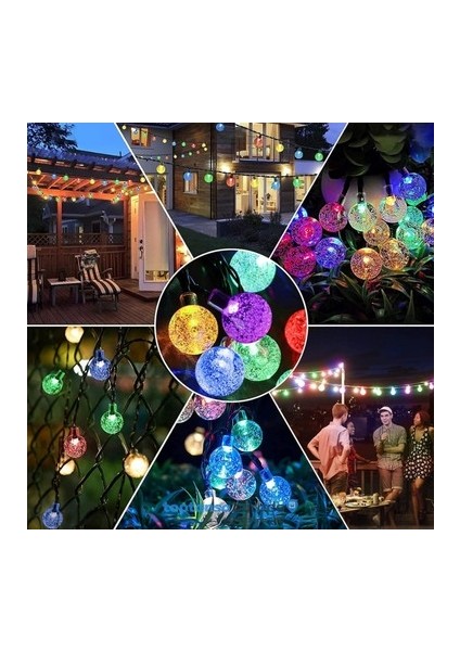 3 Metre 20 LED Kristal Top Rgb Işık; Pil ile kolay kullanım sağlar, Dinamik Renkli Dekoratif Aydınlatma. Parti, Etkinlik ve Mekan Süslemeleri Için Ideal. fiyatları