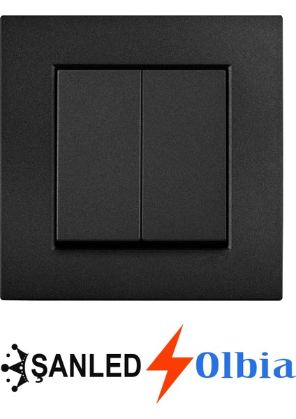 Ikili Topraklı Metalik Siyah Anahtar Komütatör Karen Priz 1 Adet fiyatları