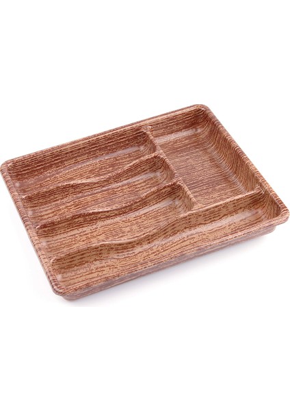 Ahşap Renk - 5 Bölmeli Çekmece Içi Kaşıklık 36X29CM (5358)