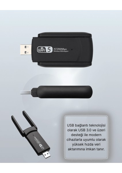 Ieg USB 3.0 Wireless Adaptör – 2.4ghz & 5ghz Destekli indirimleri