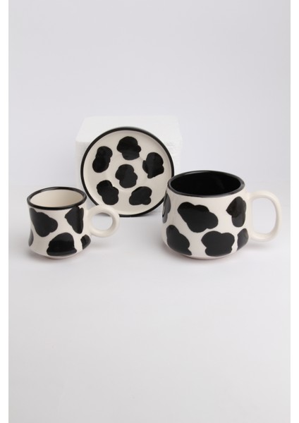 Canım Kendim Serisi Inek Desenli, El Yapımı Seramik ve Kupa Takımı, Mug, Hand Made modelleri
