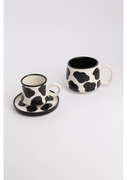 Canım Kendim Serisi Inek Desenli, El Yapımı Seramik ve Kupa Takımı, Mug, Hand Made fırsatları