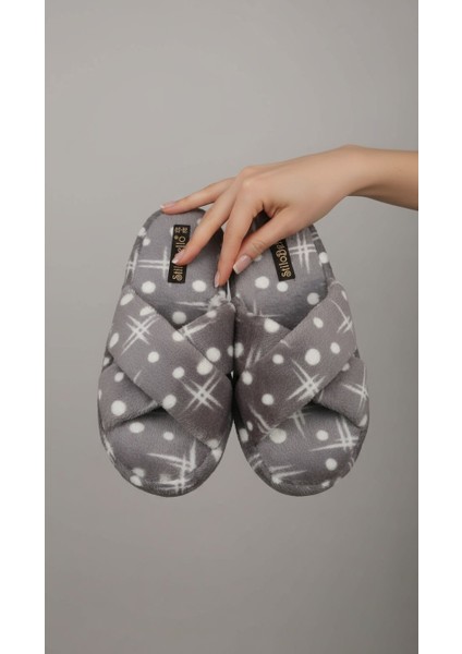 Çapraz Puantiye Desenli Kadın Ev Terlik fiyatları