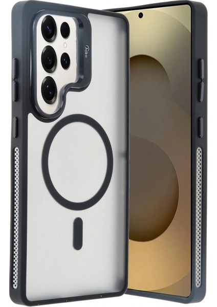 Ieg Samsung Galaxy S25 Ultra Flet Lens Magsafe Kapak - Siyah modelleri