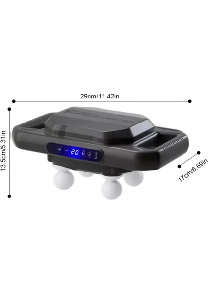 4 Başlıklı Masaj Tabancası – 12W Derin Doku & Kas Ağrısı Giderici, 20 Seviye & 6 Mod - Siyah fırsatları