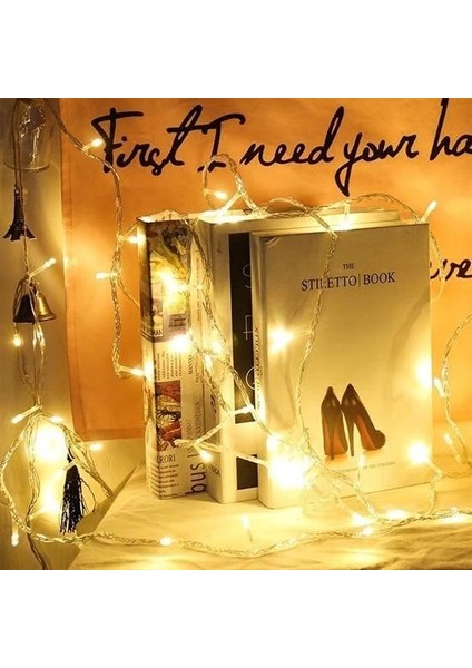 10 Metre 100 Ledli 8 Fonksiyonlu Dekoratif Ader Sarı A