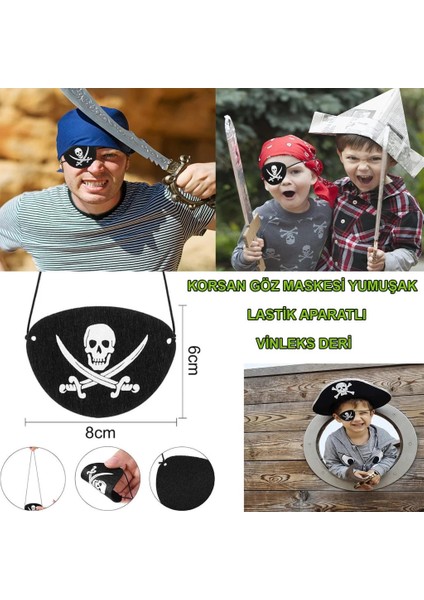 Bfs Vinleks Deri Korsan Göz Bandı Göz Maskesi Lastikli fiyatları