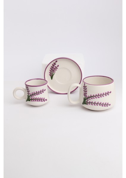 Canım Kendim Serisi Lavanta Desenli, El Yapımı Seramik ve Kupa Takımı, Mug, Hand Made modelleri