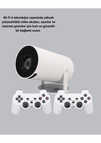 Bfs 4K Wi-Fi 6 Projeksiyon Cihazı – 10.000+ Oyun Desteği, Kablosuz Bağlantı ve Çoklu Giriş Portları fırsatları