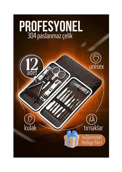 Bfs Manikür Seti Pedikür Kulak Yüz Bakım Kiti Profesyonel 304 Çelik Krom