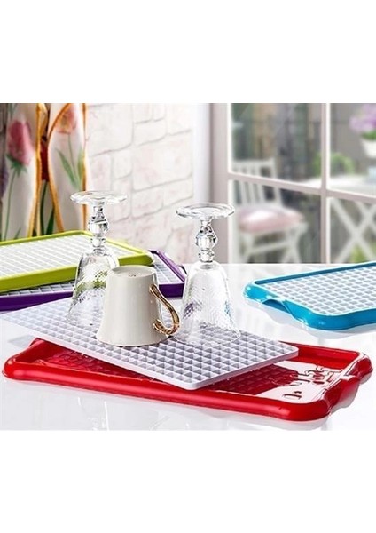 Pratik Lavabo Tezgah Üstü Bulaşık Kurutmalığı Süzmatik 22X40 cm