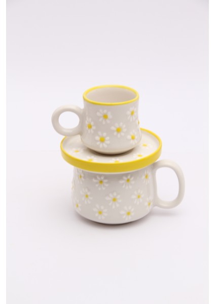 Canım Kendim Serisi,papatya Fincan ve Kupa Takımı, El Yapımı Seramik, Hediyelik, Mug, Hand Made modelleri