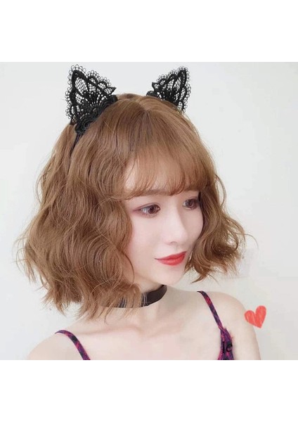 Bfs Dantelli Siyah Kedi Tacı - Vintage Tarz Dantel Kedi Kulak fiyatları