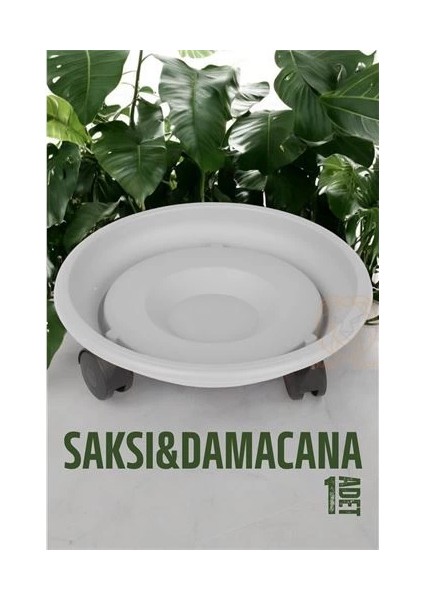 Bfs Tekerlekli Saksı Altığı 37 cm Beyaz