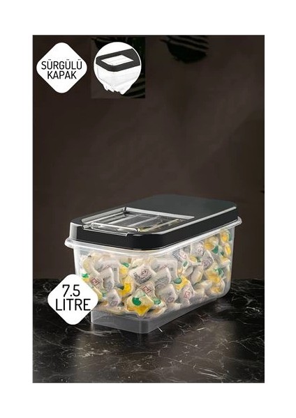 Bfs Reagan Tablet ve Deterjan Saklama Kutusu 7.5 Lt Antrasit