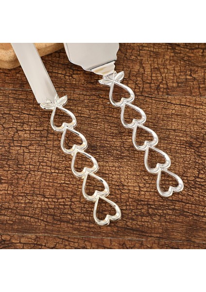 🤍 SDH-3530 Gümüş Kalp Detaylı Pasta Servis Seti – Kutlamalara Romantik Zarafet! modelleri