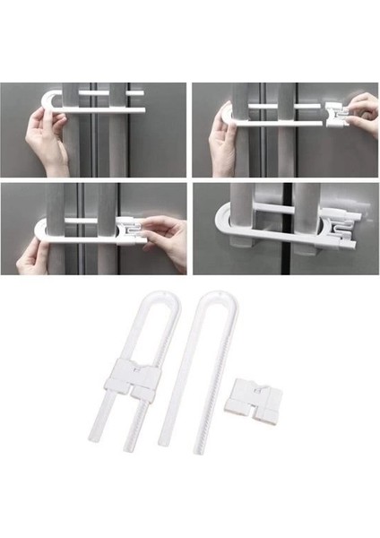 Bebek Çocuk Çekmece ve Dolap Koruma Raylı Güvenlik Sistemi Emniyet Kilidi modelleri