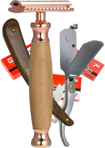 Q5 Manuel Tıraş Makinesi + U5 Mekanizmalı Ustura + 5 Adet Yaprak Jilet