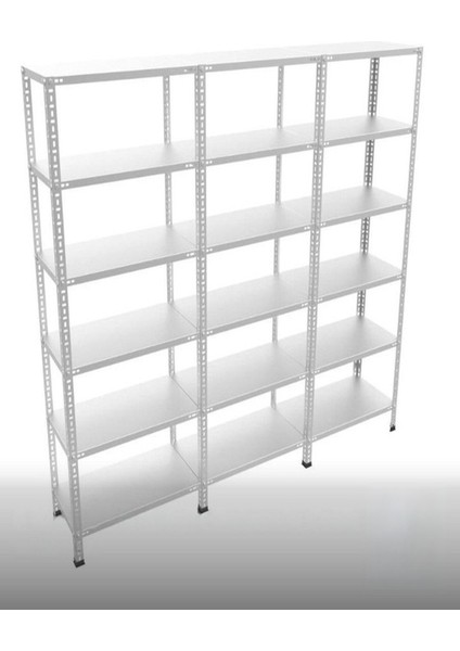 Galvaniz Çelik Raf Ünitesi 31X279X200 6 Katlı