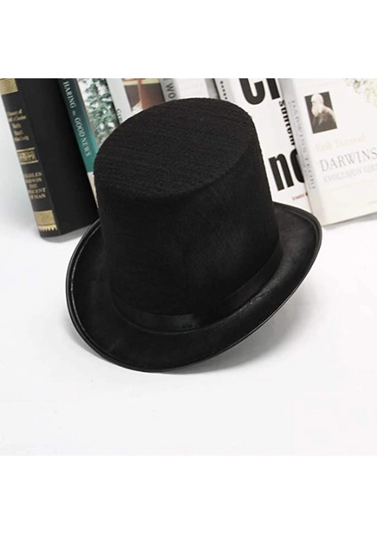 Bfs Yetişkinler Için Siyah Renk Ringmaster Sihirbaz Şapkası Silindir Şapka indirimleri