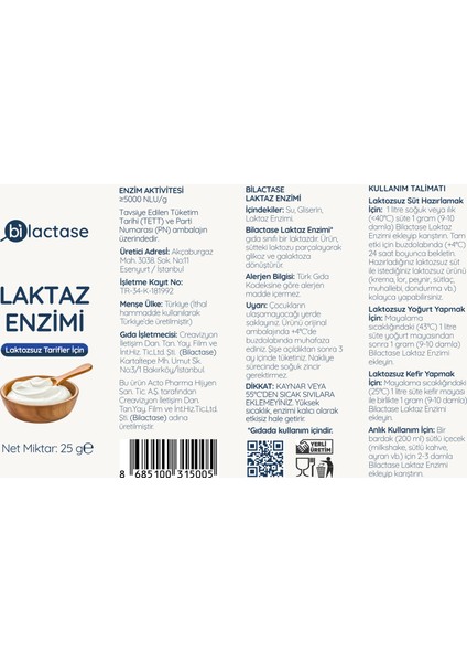 Bilactase Laktaz Enzimi (25 G) indirimleri