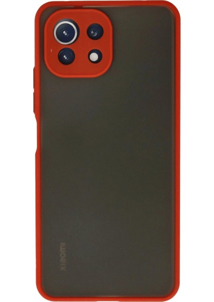 Ieg Xiaomi Mi 11 Lite Kılıf Montreal Silikon Kapak - Kırmızı