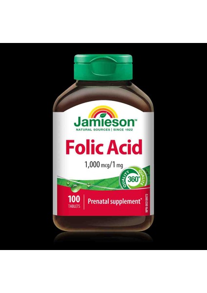 Folic Acid 1 Mg 100 Tablets
