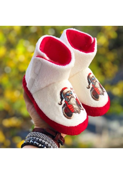 Çocuk Panduf Yeni Yıl Figürlü Cırt Cırtlı Unisex Çocuk Noel Panduf fiyatları