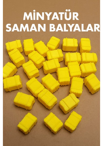 6 Adet Saman Balyası - 1/50 Ölçekli 1:50 1.5 cm - Figür, Maket, Minyatür