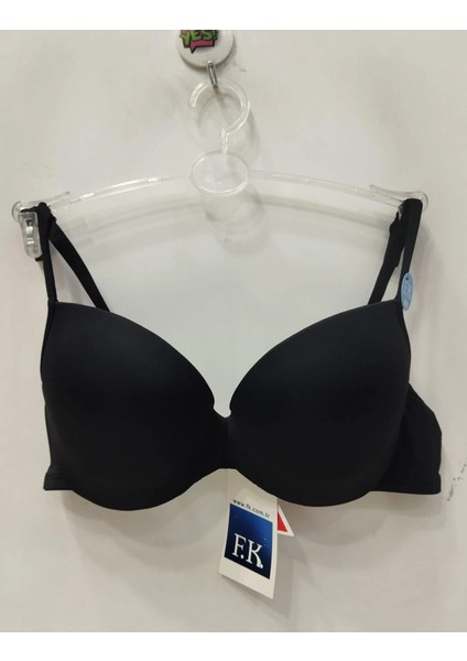 Kadın Hafif Dolgulu Lazer Kesim Siyah Sütyen