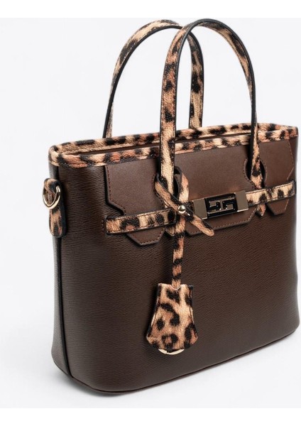 Silver & Polo SP1185 Kadın El Çantası Kahve-Leopar Taba fiyatları