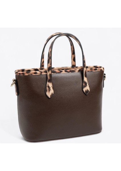 Silver & Polo SP1185 Kadın El Çantası Kahve-Leopar Taba fırsatları