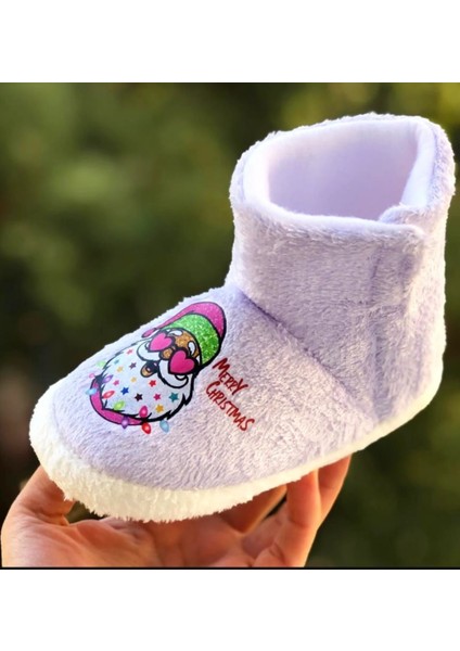 Çocuk Panduf Yeni Yıl Figürlü Cırt Cırtlı Kız Çocuk Noel Panduf fiyatları