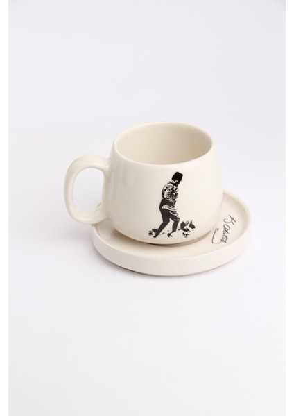 Atatürk Temalı -2 Tabaklı El Yapımı Double Kupa, Seramik Kupa, Mug, Kupa, Handmade fiyatları